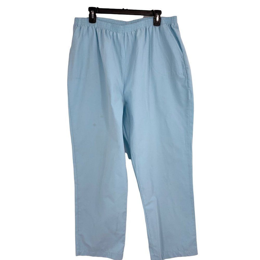 Womens Blair Pull On Pants Size 20 Lightweight 1541 Elastic Waist Pockets Crop